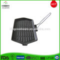 Vegetable Oil Cast Iron Grill Pan With Folding Handle